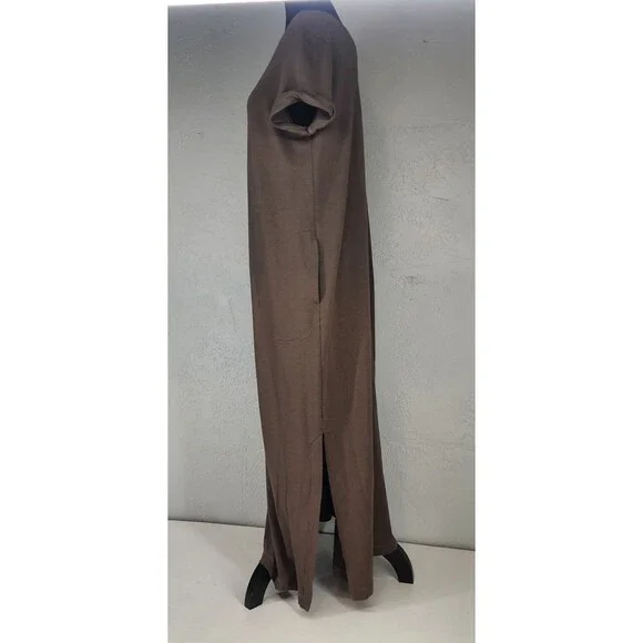 Pure Jill J. Jill Small | Brown Maxi T Shirt Dress Neutral Casual Pima Cotton - Picture 5 of 8
